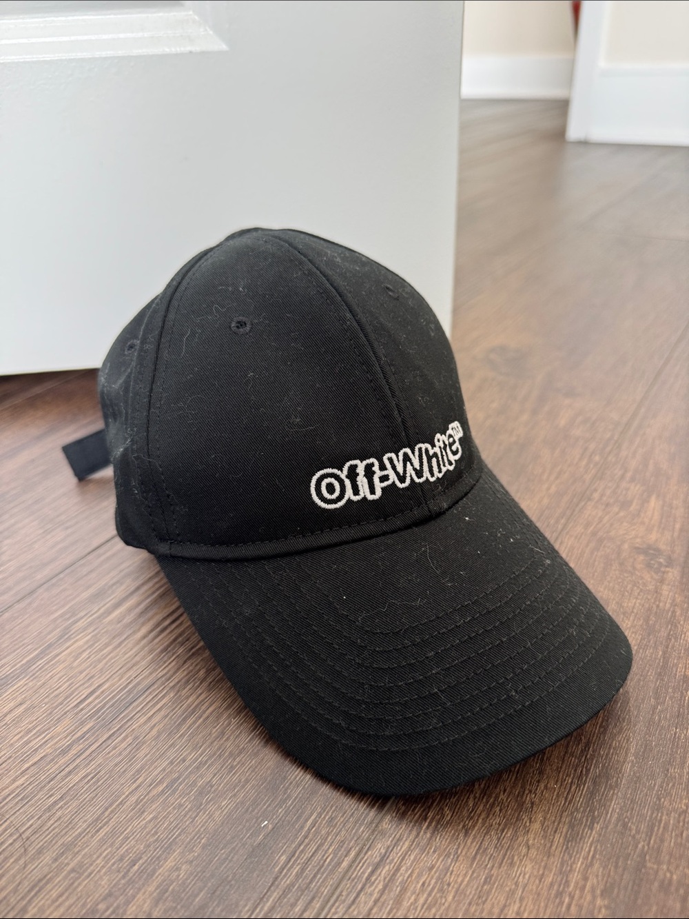 Off-White Black Embroidered Logo Cap